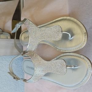 Silver Bedazzled Sandals